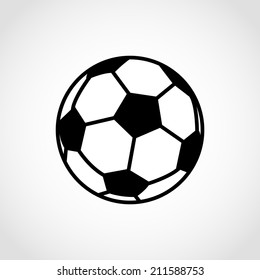 Soccer ball Icon Isolated on White Background