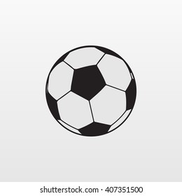 Soccer ball icon isolated on background. Modern simple flat football sign. Sport, internet concept. Trendy football game vector symbol for web site design, mobile app. Logo illustration.