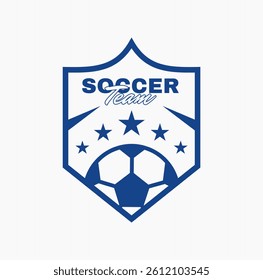 soccer ball icon logo with stars