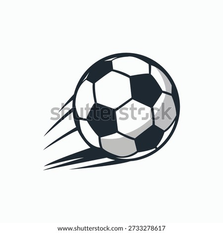 Soccer Ball Icon with Motion Lines Vector