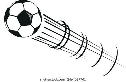 Soccer ball icon in motion. Vector illustration