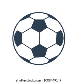 Soccer ball icon on white background. Vector illustration