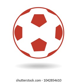 Soccer ball icon on white background. Vector illustration