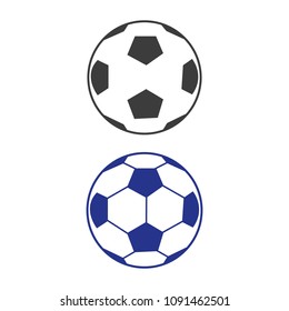 Soccer ball icon on white background. Vector illustration