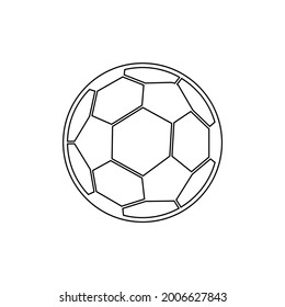 soccer ball icon on a white background, vector illustration