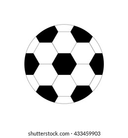 Soccer ball icon on a white background. Infographic elements