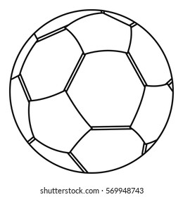 Soccer ball icon. Outline illustration of soccer ball vector icon for web