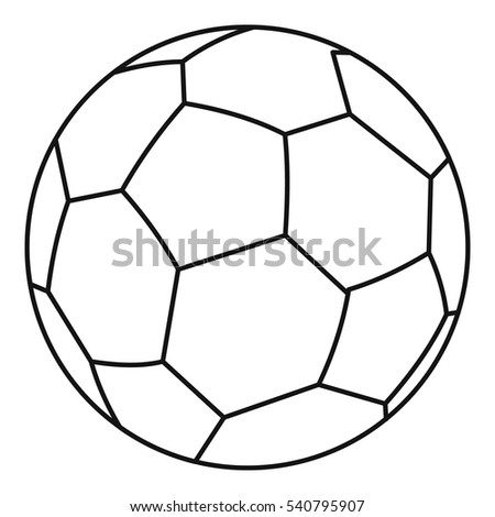 Soccer Ball Icon Outline Illustration Soccer Stock Vector (Royalty Free