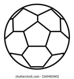 Soccer ball icon. Outline soccer ball vector icon for web design isolated on white background
