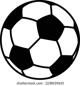 Soccer ball icon. Soccer ball outline vector simple design