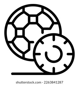 Soccer ball icon outline vector. Field stadium. Game play