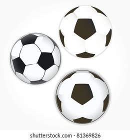 soccer ball icon set. Football vector illustration