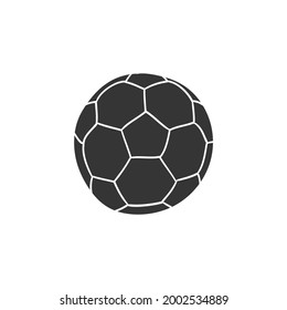 Soccer Ball Icon Silhouette Illustration. Sport Vector Graphic Pictogram Symbol Clip Art. Doodle Sketch Black Sign.