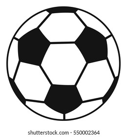 Soccer ball icon. Simple illustration of soccer ball vector icon for web