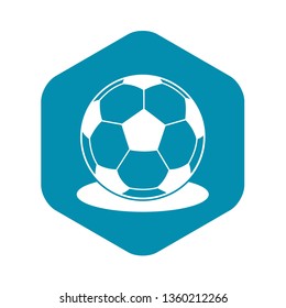 Soccer ball icon in simple style isolated on white background. Game symbol