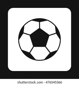 Soccer ball icon in simple style on a white background