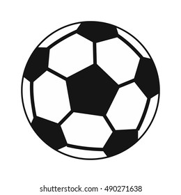 Soccer ball icon in simple style on a white background vector illustration