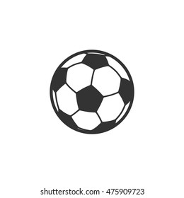 Soccer ball icon in single color. Sphere sport competition team championship world cup