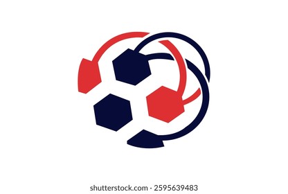 Soccer ball icon solid New Tech style football logo design