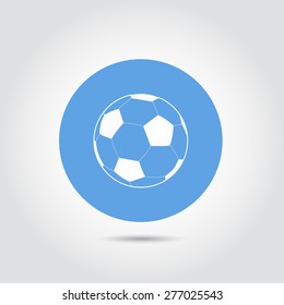 Soccer ball icon. Summer and travel icon - football. Travel design. Logo. Vector illustration.