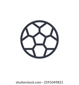 soccer ball icon symbol vector sign isolated on white background illustration for graphic and web design