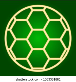 Soccer ball icon. Thin lines.