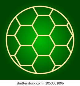 Soccer ball icon. Thin lines.