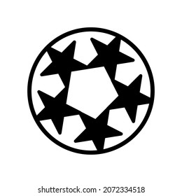 Soccer ball icon in trendy vector design