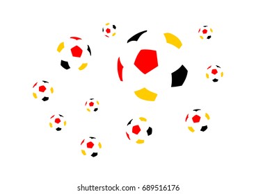 Soccer Ball Icon tricolor Vector