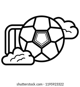 Soccer ball icon vector