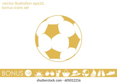 Soccer ball icon vector