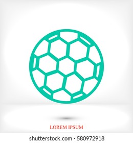 soccer ball icon, vector best flat icon, EPS