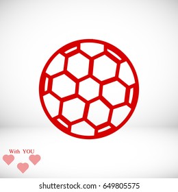 soccer ball icon, vector best flat icon, EPS