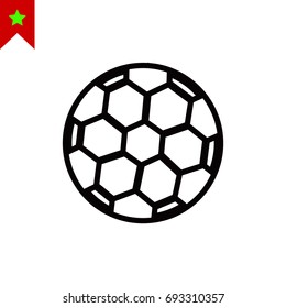 soccer ball icon, vector best flat icon, EPS