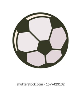 Soccer Ball icon vector Flat vector illustration in black on white background. EPS 10