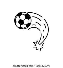 Soccer ball icon vector. football kick illustration sign. Goal symbol or logo.