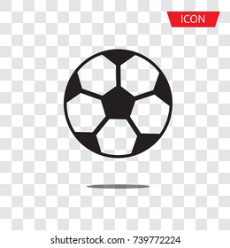 Soccer Ball Icon Vector, Football Icon Vector, Outline Soccer Icon Vector On Transparent Background.