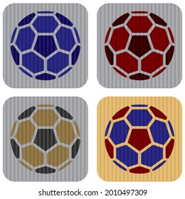 Soccer Ball Icon Vector Illustration. Handball Sport Ball Logo Template
