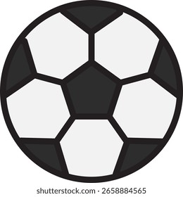 Ilustración vectorial de icono de balón de fútbol