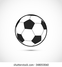 Soccer Ball Icon. Vector Illustration.