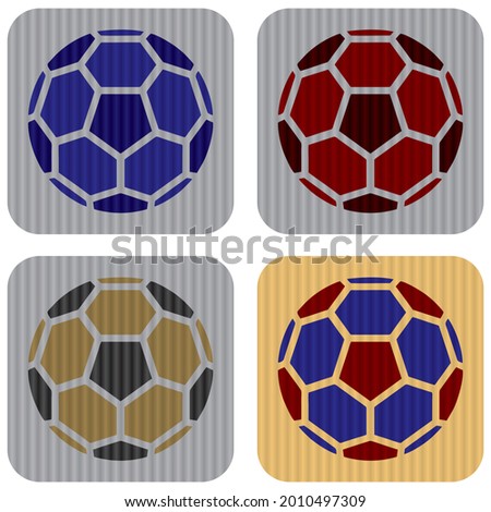 Soccer Ball Icon Vector Illustration. Handball Sport Ball Logo Template
