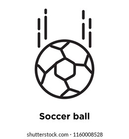 Soccer ball icon vector isolated on white background, Soccer ball transparent sign , sign and symbols in thin linear outline style