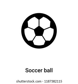 Soccer ball icon vector isolated on white background, logo concept of Soccer ball sign on transparent background, filled black symbol