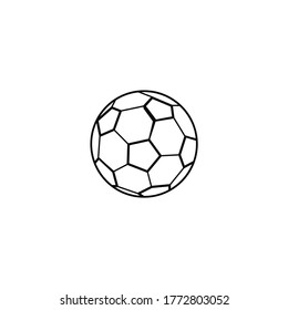 soccer ball icon vector on a white background