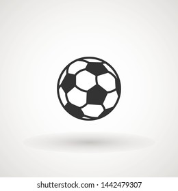 Icono de bola de fútbol signo vector, ilustración Ball, fútbol, fútbol, fútbol, deportes Abstracto fondo plano icono