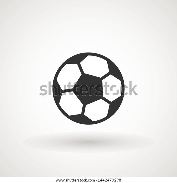 サッカーボールのアイコンベクター画像標識 イラトスボール サッカー サッカー スポーツ抽象的な円の背景にフラットアイコン のベクター画像素材 ロイヤリティフリー