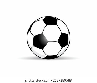 Soccer Ball Icon. Vector Soccer Ball Symbol Isolated on white Background