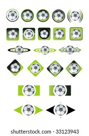 Soccer ball icons vector illustration