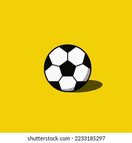 soccer ball illustration or icon. design flats