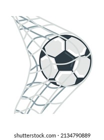 soccer ball image on net